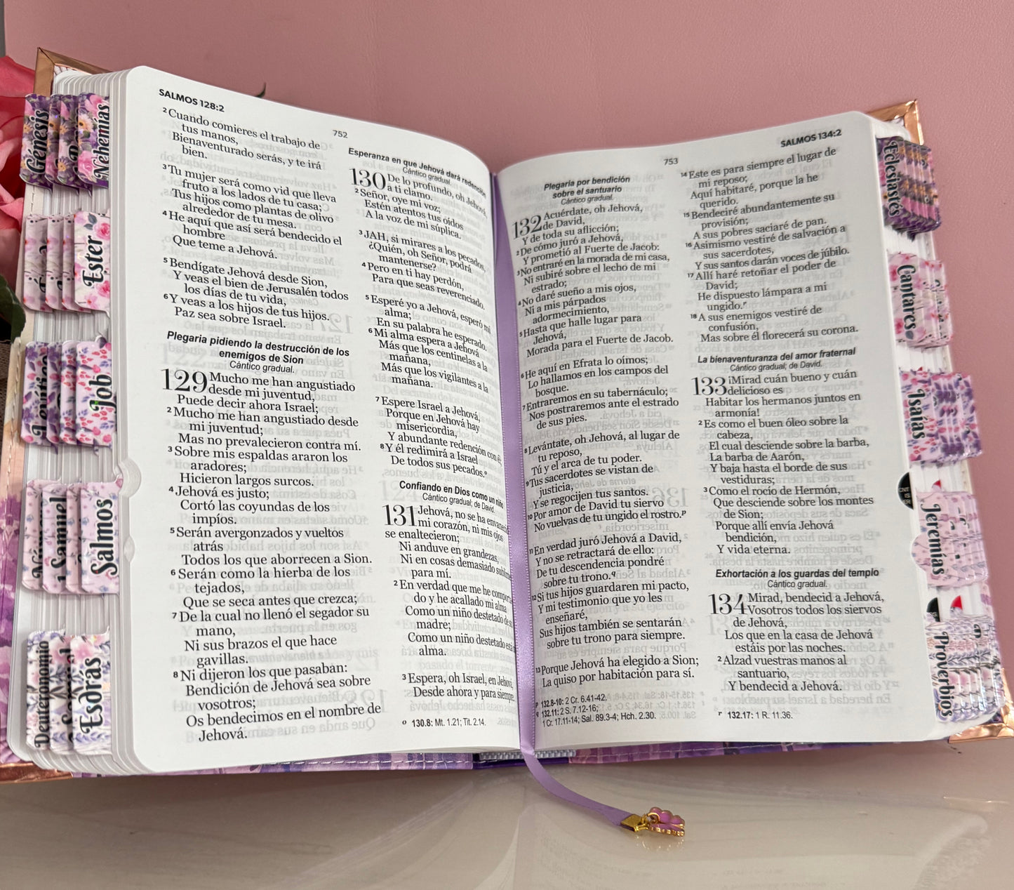 Biblia para mujer tamaño manual color Lila