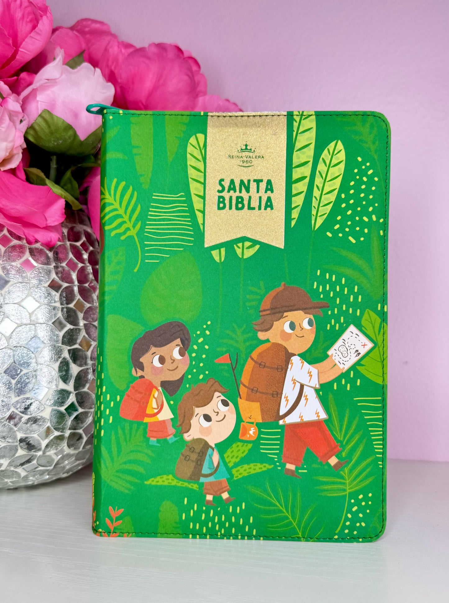 Biblia para niños personalizada con nombre y separadores