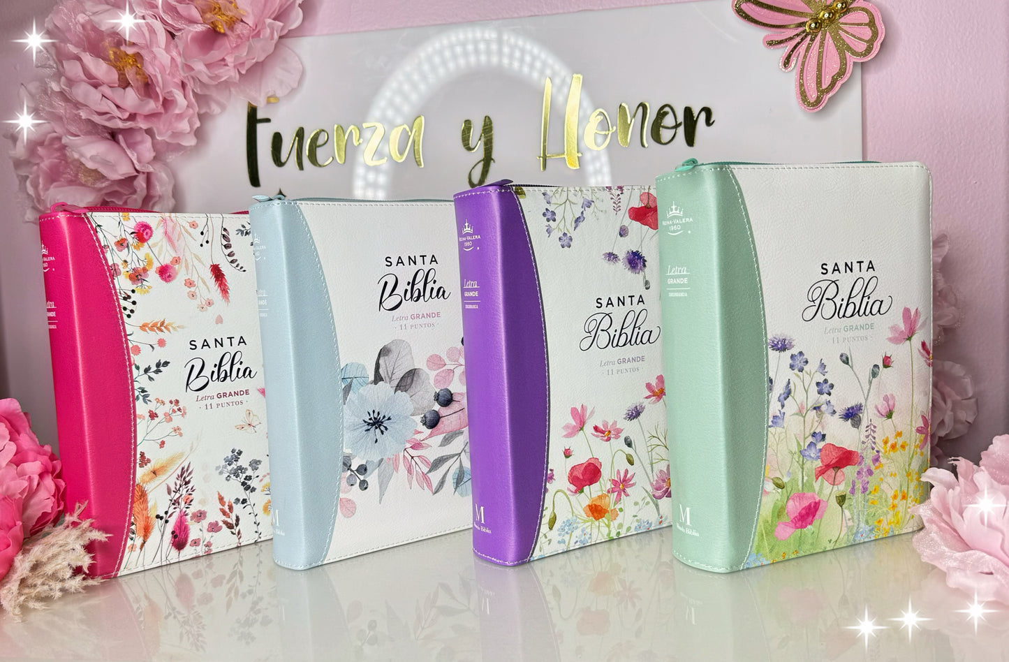 Biblias de primavera con cierre