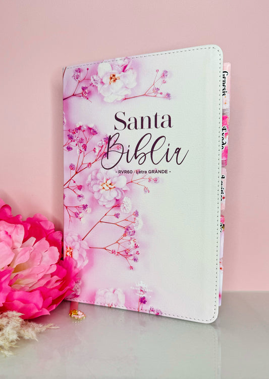 Biblia cherry blossom  personalizada