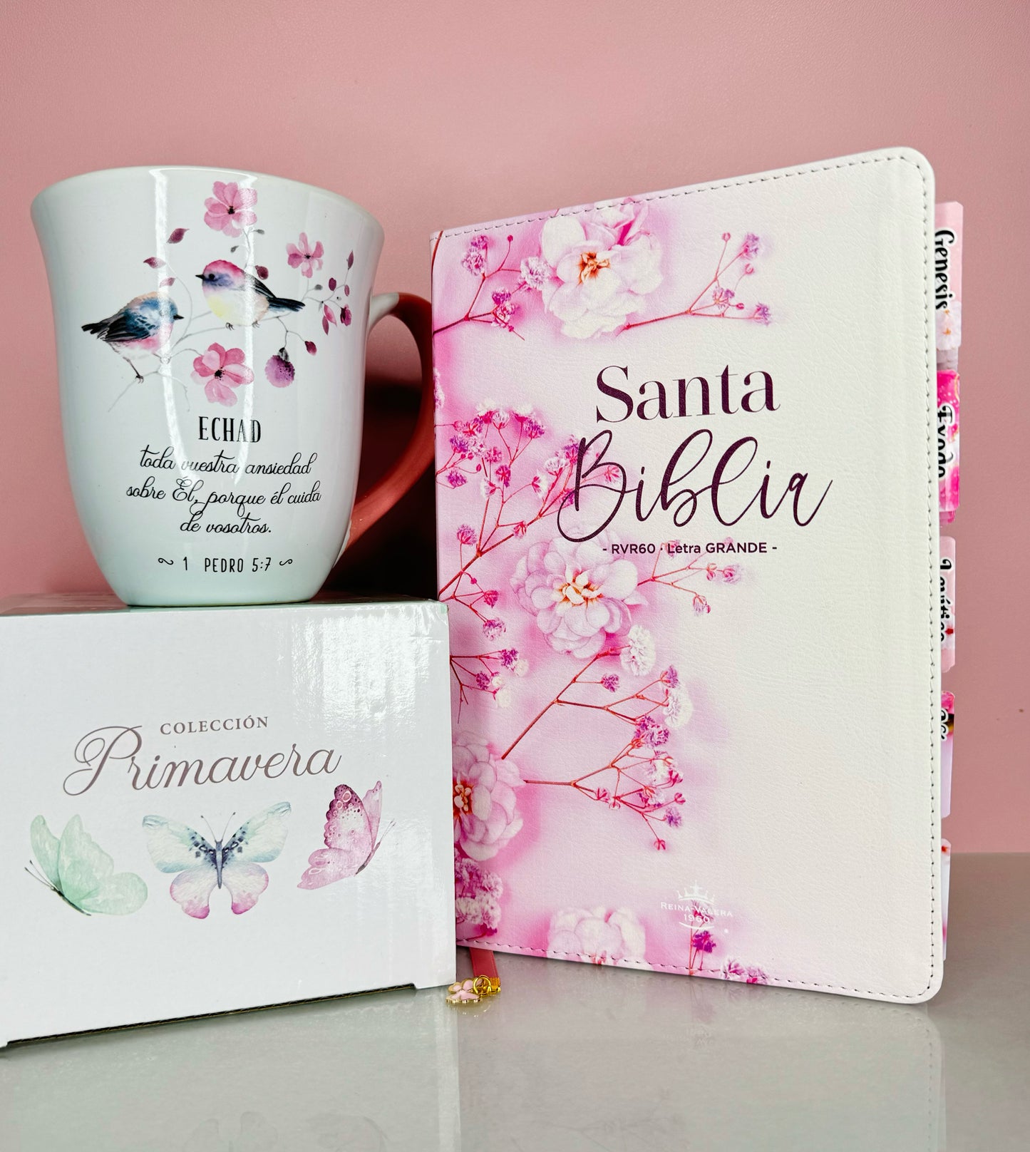 Biblia cherry blossom  personalizada