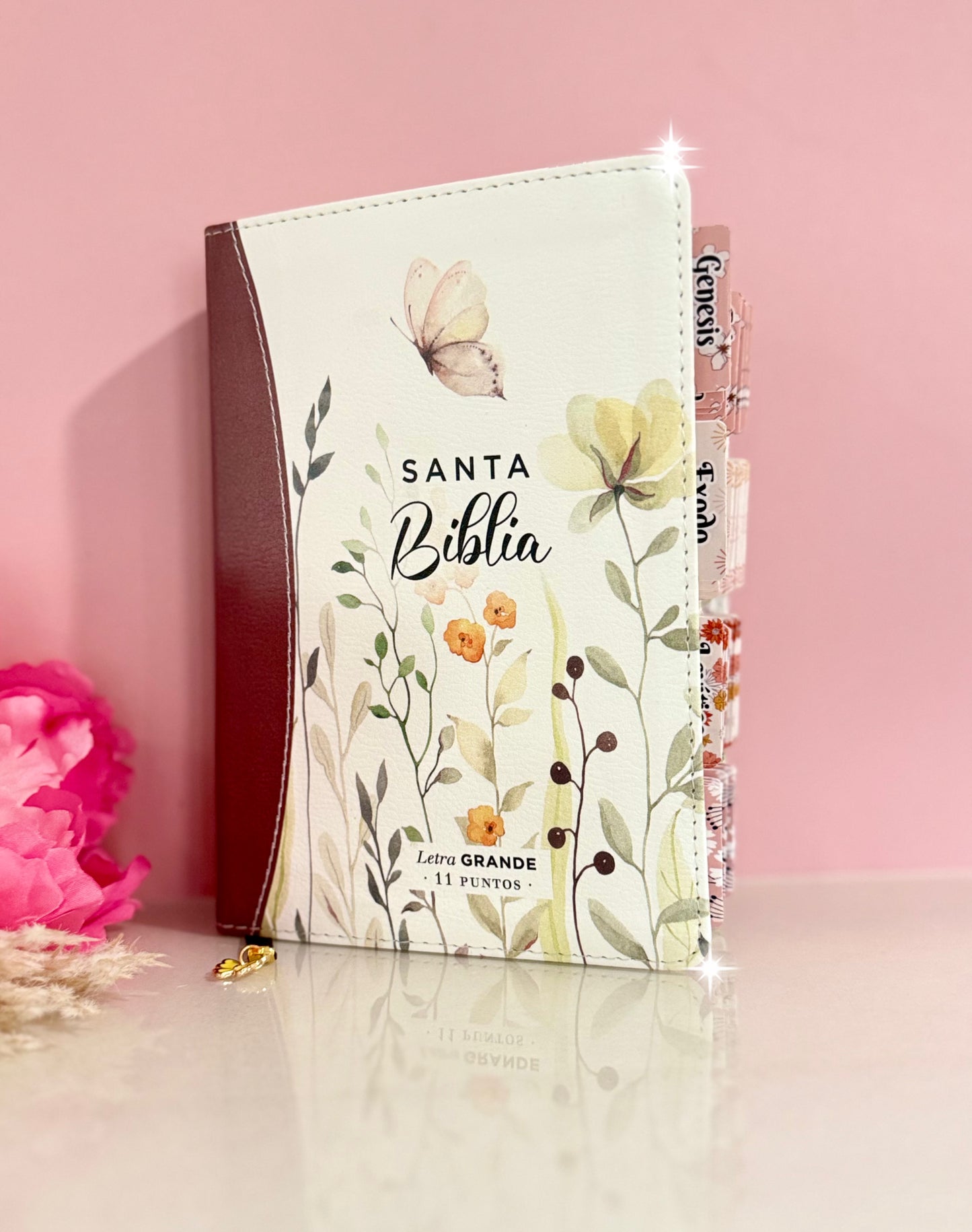 Biblia compacta personalizada color café