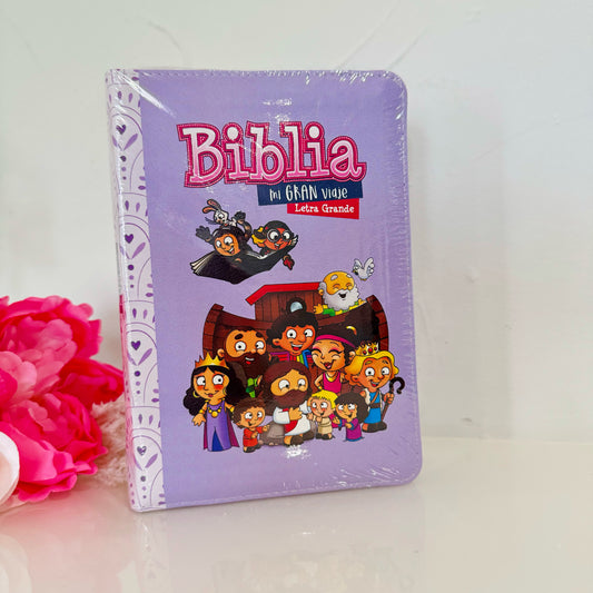 Biblia compacta para niñas color Lila